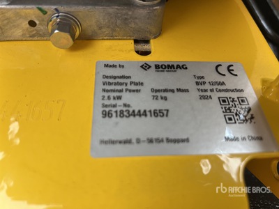 2024 Bomag BVP12/50A Plaque Vibrante (Non Utilise) Piastre vibranti (Unused)