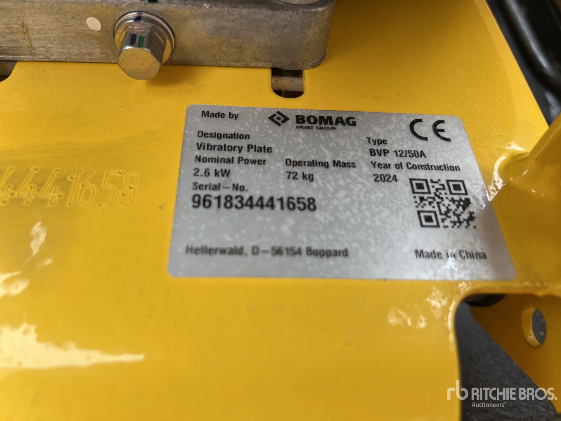 2024 Bomag BVP12/50A Plaque Vibrante (Non Utilise) Piastre vibranti (Unused)