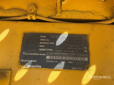 2010 Komatsu HD465-7R Water Wagon