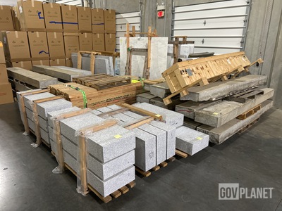 Lot of Assorted Excess Stock of Marble & Granite Slabs