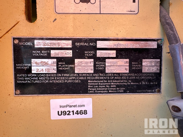 ELEVADOR TIJERA 2018 JLG 2632ES