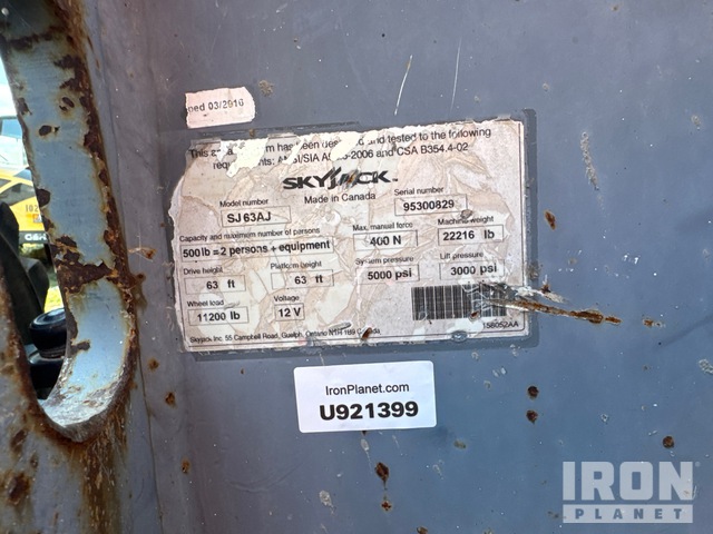 ELEVADOR ARTICULADO 2016 SKYJACK 4WD SJ63AJ