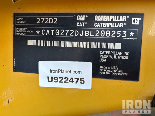 MINI CARGADOR SOBRE RUEDAS 2015 CATERPILLAR 272D2