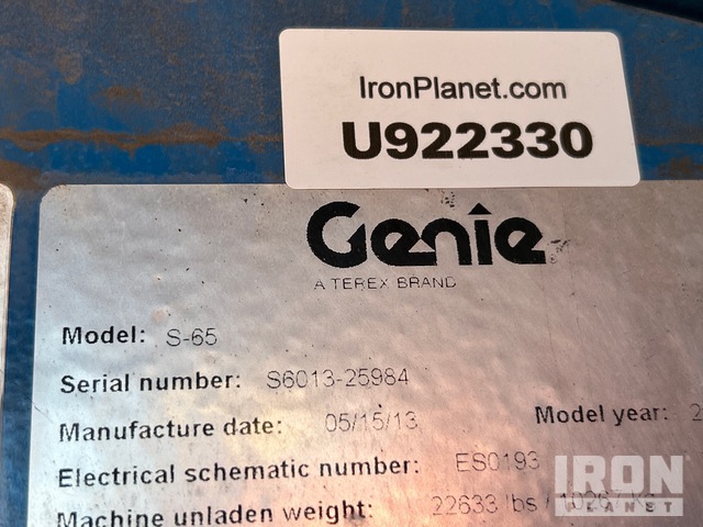 ELEVADOR TELESCóPICO 2013 GENIE 4WD S65