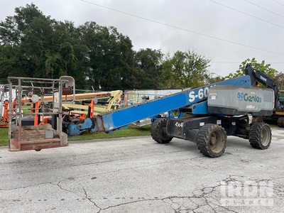 2016 Genie S-60X 4WD Diesel Telescopic Boom Lift