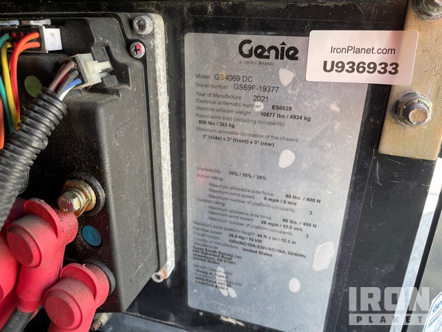 ELEVADOR TIJERA 2022 GENIE GS4069DC