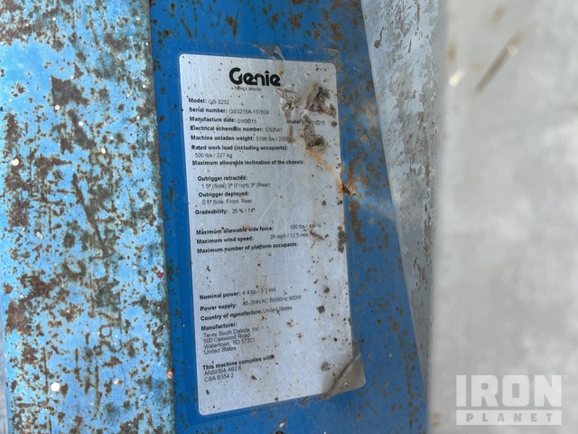 ELEVADOR TIJERA 2015 GENIE GS3232