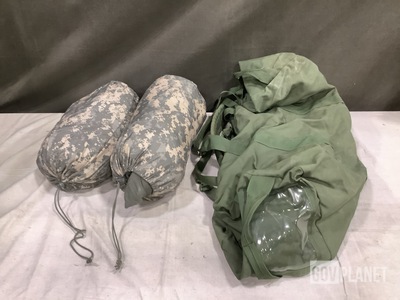 (9) ICS Combat Shelters, (15) Duffel Bags, (7) Sleeping Bags & Assorted Items