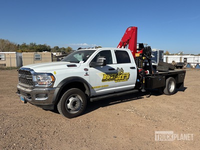 2024 AMCO V906N 4S 2390 kg Knuckle Boom on 2024 Dodge 5500 4x4 Crew Cab Flatbed Truck with Crane
