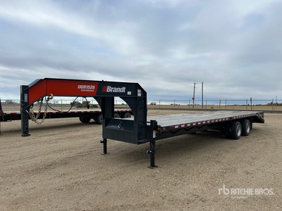 2024 Brandt UGR1526 30 ft T/A Gooseneck مقطورة معدات