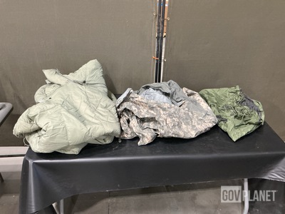 (10) Sleeping Bags, (18) Bivy Covers, (3) Clothing Bags & Assorted Items