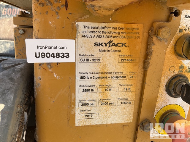ELEVADOR TIJERA 2019 SKYJACK SJIII3219