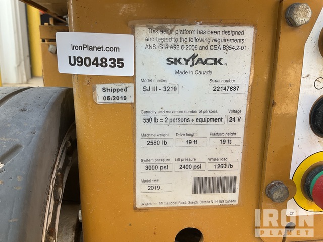 ELEVADOR TIJERA 2019 SKYJACK SJIII3219