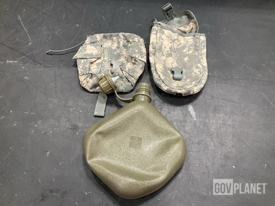 (136) Canteen Pouches, (36) Entrenching Tool Carriers & Assorted Items