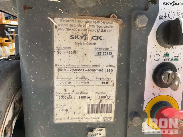 ELEVADOR TIJERA 2018 SKYJACK SJIII3219