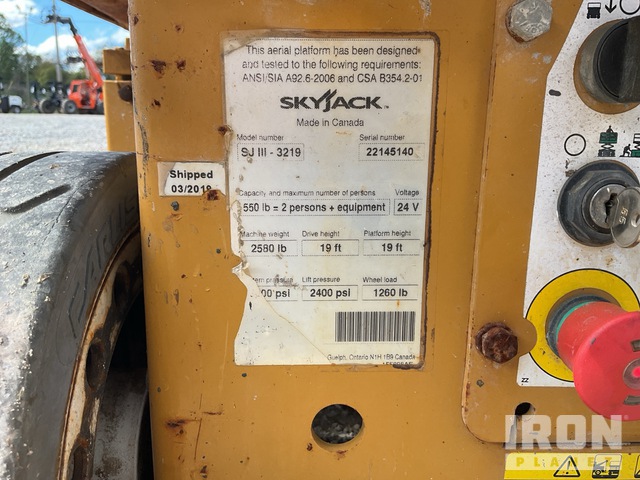 ELEVADOR TIJERA 2019 SKYJACK SJIII3219