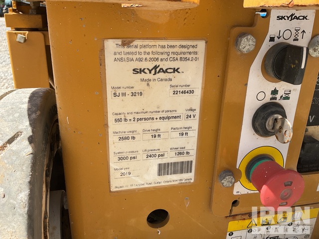 ELEVADOR TIJERA 2019 SKYJACK SJIII3219
