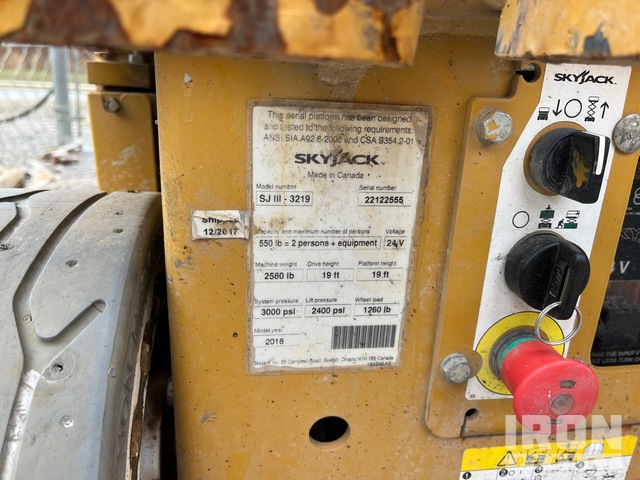 ELEVADOR TIJERA 2018 SKYJACK SJIII3219