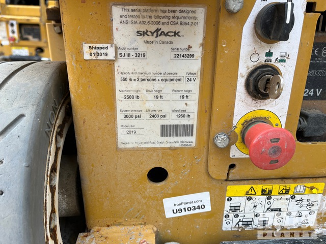 ELEVADOR TIJERA 2019 SKYJACK SJIII3219