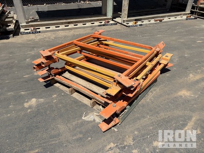 Quantity of (7) 4 ft Steel Hand Rail Section