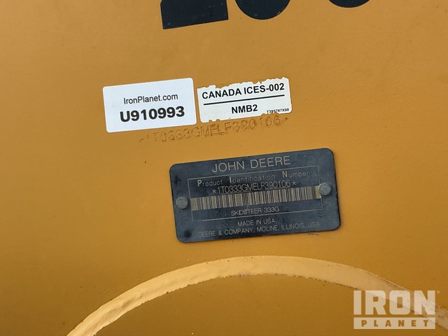 MINI CARGADOR SOBRE ORUGAS 2021 JOHN DEERE 333G