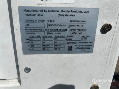 2019 Generac 44KW Generator set
