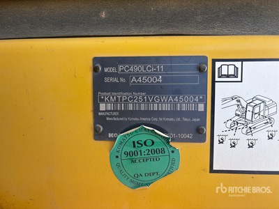 2017 Komatsu PC490LCI Tracked Excavator