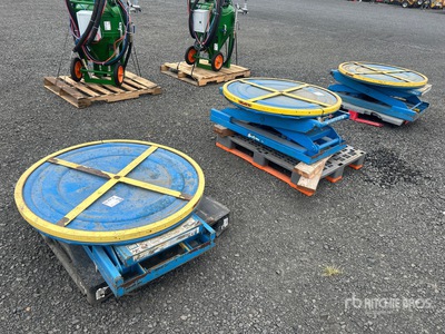 Quantity of (3) Bishamon Pneumatic Pallet Wrap Stand