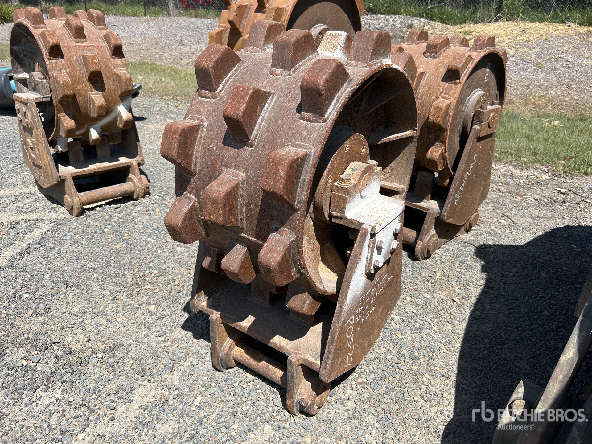 340 mm Q/C Excavator Compaction Wheel - Fits 8 Ton