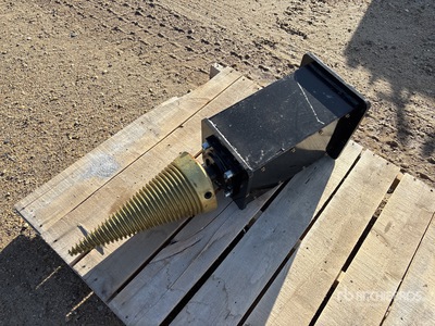 2025 GIYI GY-NWSЗ8B 12 in Wood Splitting Auger ملحقات معدة الحمل الصغيرة المجنزرة المتنوعة - Fits Skid Steer Loader (Unused)