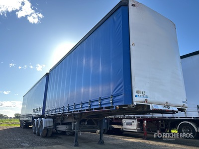 2006 Krueger 7.4 m Tri/A B-Double Lead Curtain Side Trailer