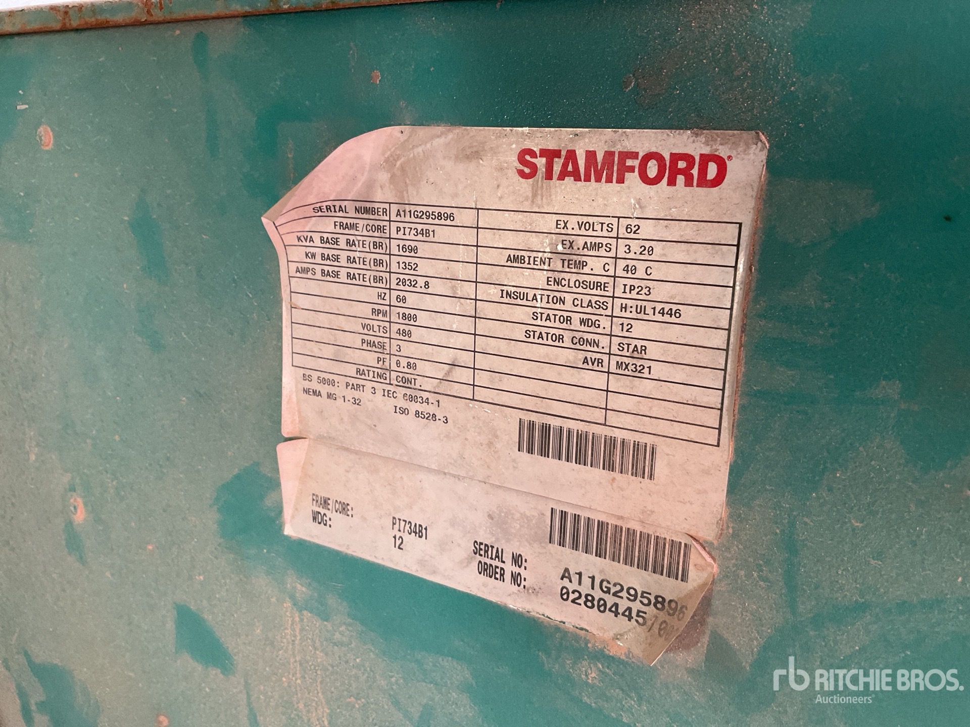 Cummins 1650 kVA Skid-Mounted Generator Set (Inoperable)