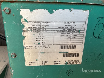 Cummins 344 kVA Skid-Mounted Generator Set (Inoperable)