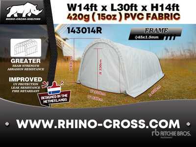 2025 Rhino-Cross 143014R Tent - 9,2x4,3x4,3 m Storage Building (Unused)