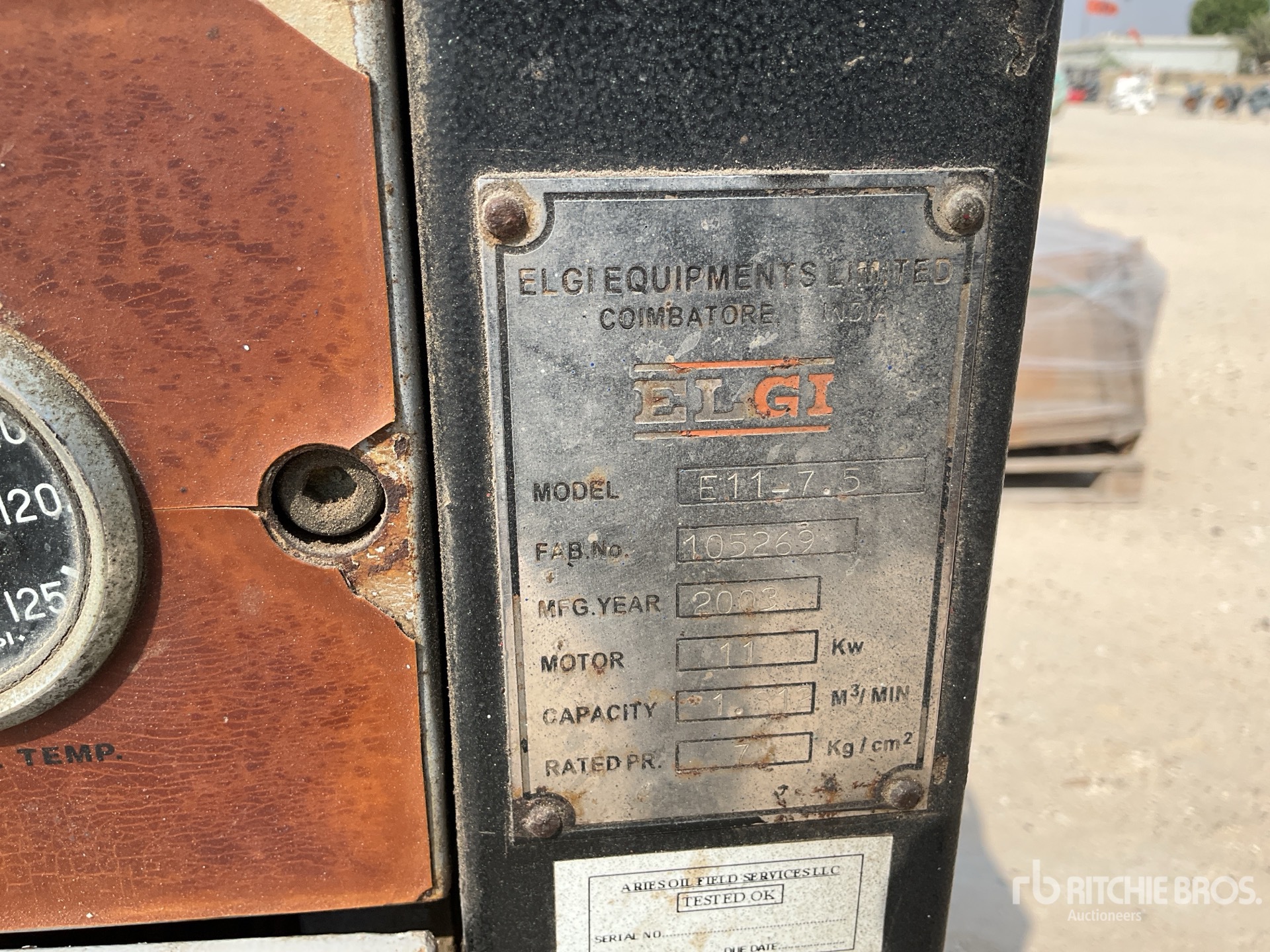 2003 Elgi E11-7.5 Compresor de aire