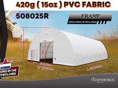 2025 Rhino-Cross 508025R Tent - 24,4x15,25x7,625 m Storage Building (Unused)