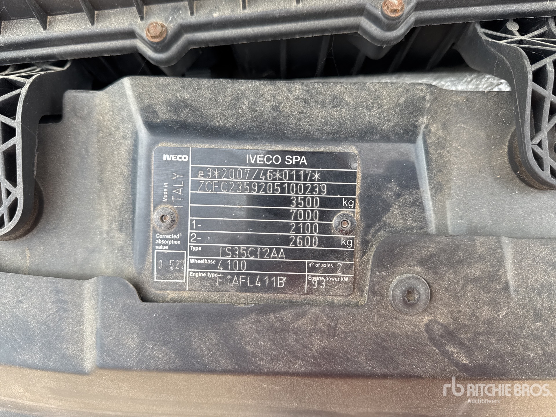 2016 Iveco 35C13 4x2 Camion Benne S/A Dump Truck (Inoperable)