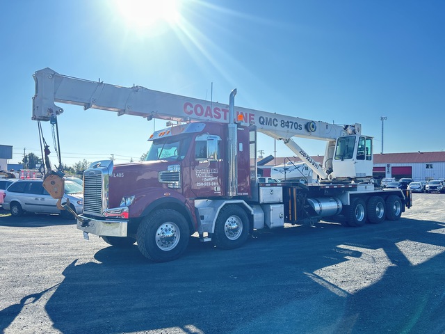 QMC 84705 40 ton Straight Boom on 2013 Freightliner Coronado 10x6 Twin-Steer Sleeper Boom Truck