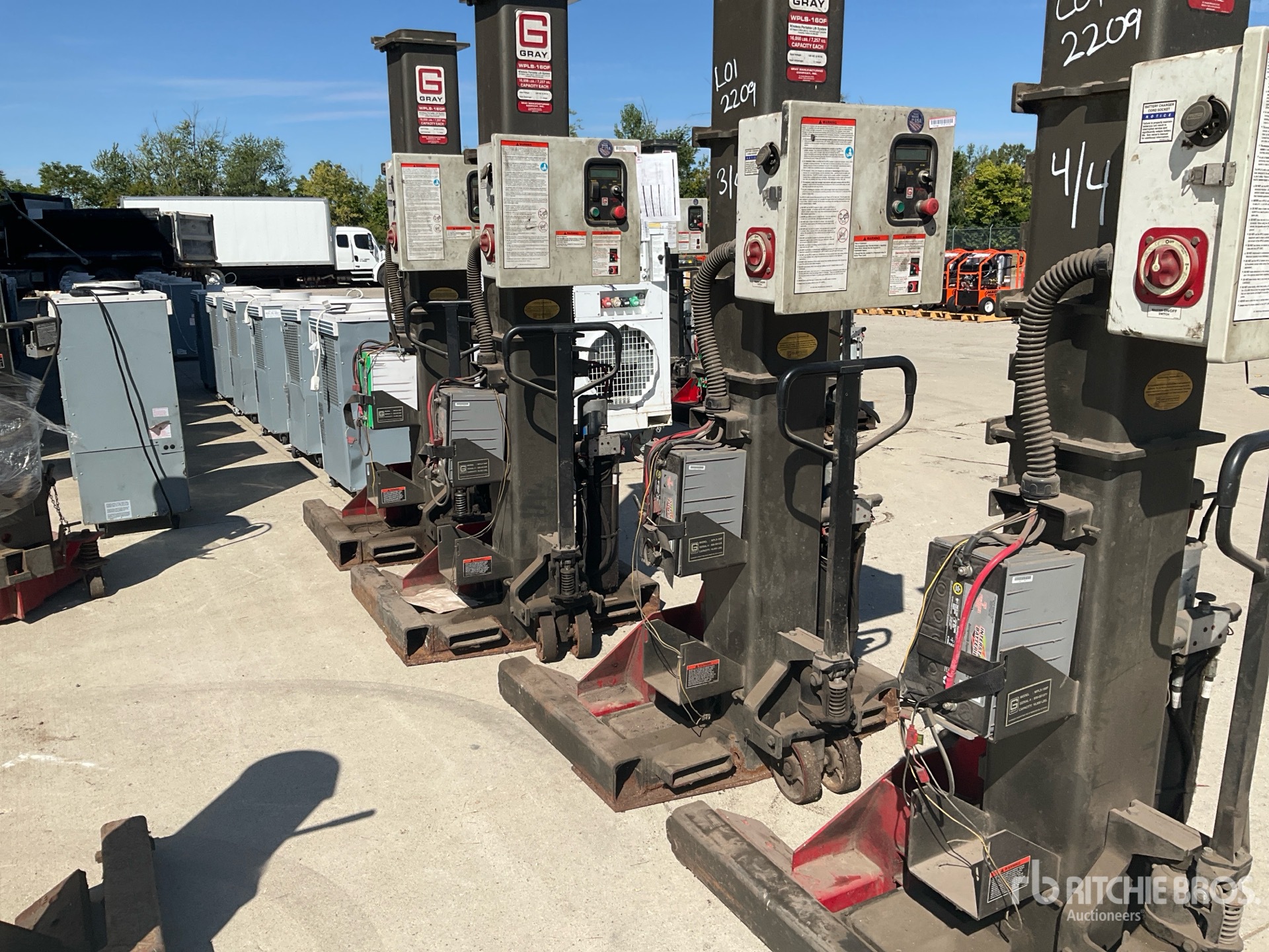 Quantity of (4) Gray WPLS-160F Vehicle Lift