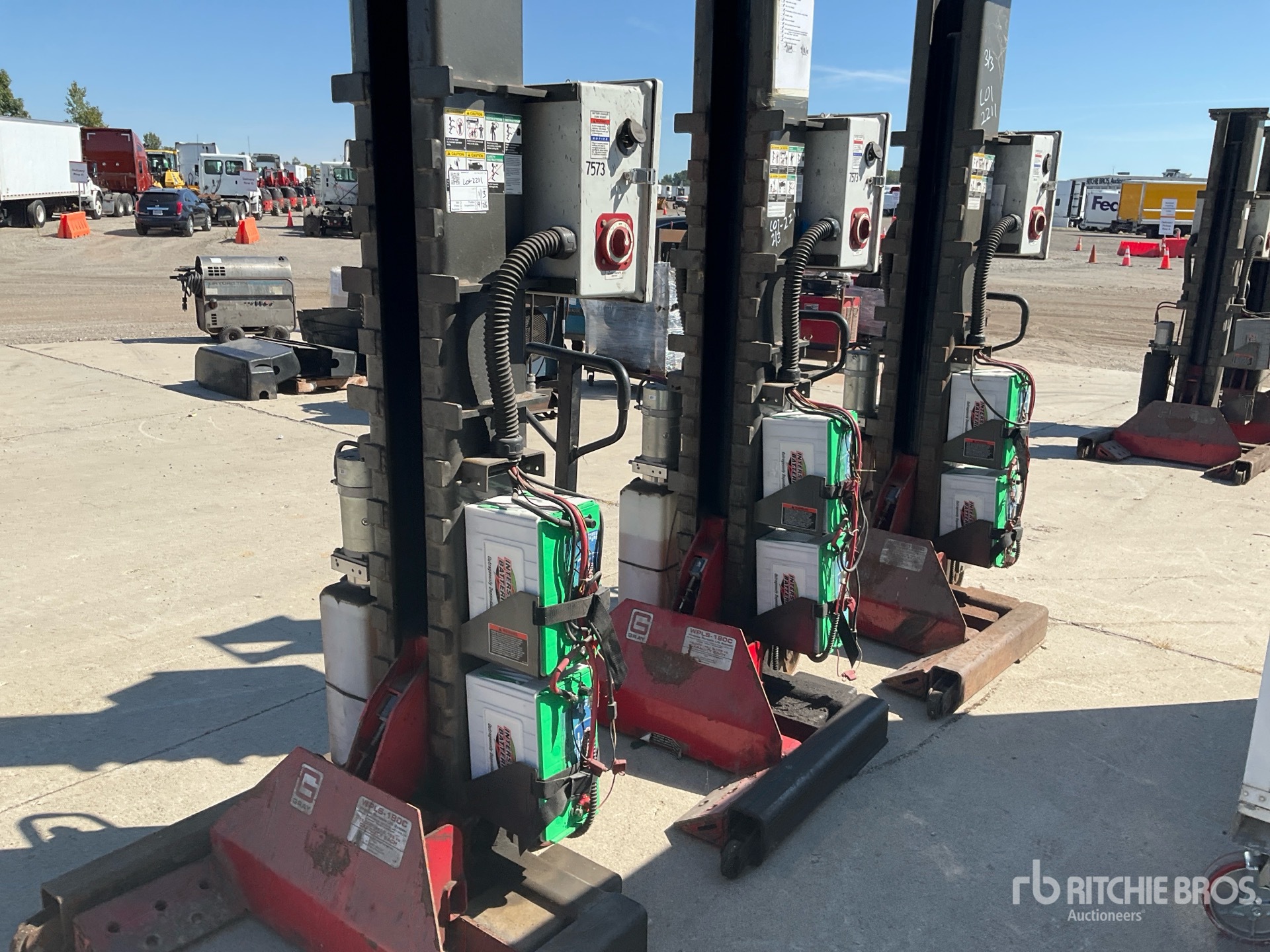 Quantity of (3) Gray WPLS-180C Vehicle Lift