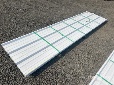 Quantity of (50) 2025 Kit Containers Steel R Panel 3' x 12' metal roofing Materiale edile