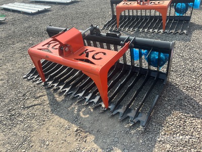 2025 Kit Containers QT-SG-S76-V3 76 in Skeleton Skid Steer Grapple Bucket (Unused)