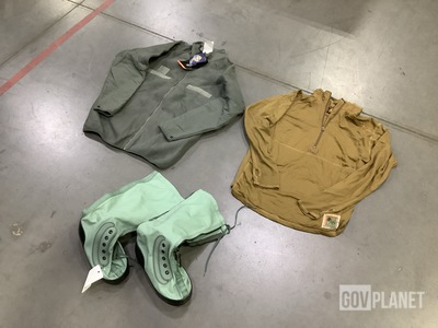 (17) Cold Weather Shirts, (15) Pairs of Boots & Assorted Items