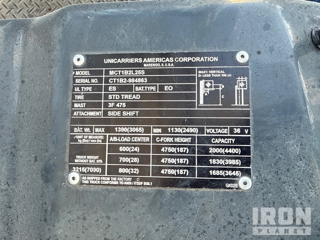 MONTACARGAS ELéCTRICO 2019 UNICARRIERS BXC50N