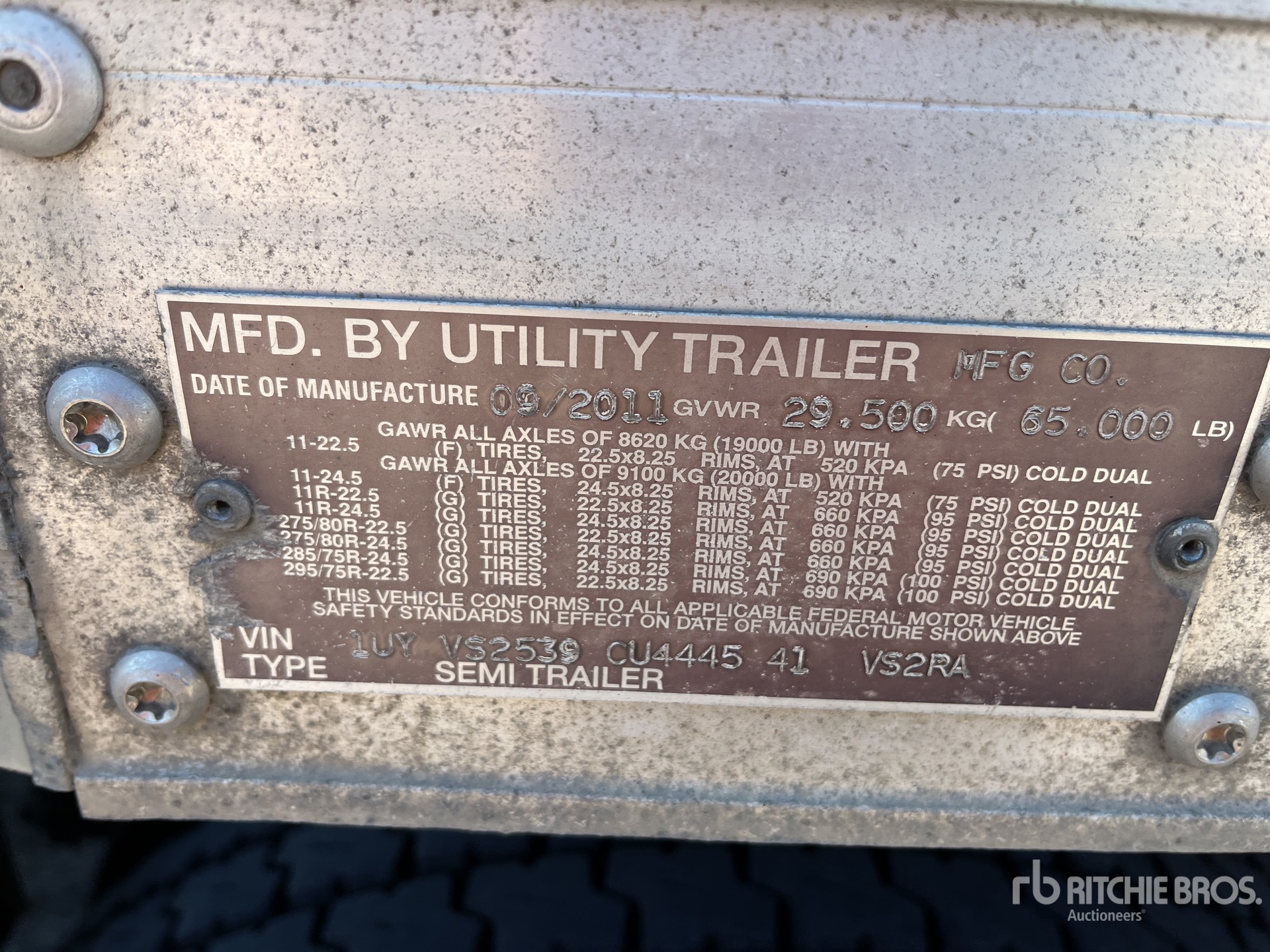 2012 Utility 53 ft T/A Refrigerated Trailer