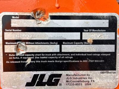 2016 JLG 10054 Sollevatore telescopico