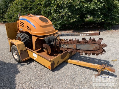 Astec RT160 Walk Behind Zanjadora w/ Trailer