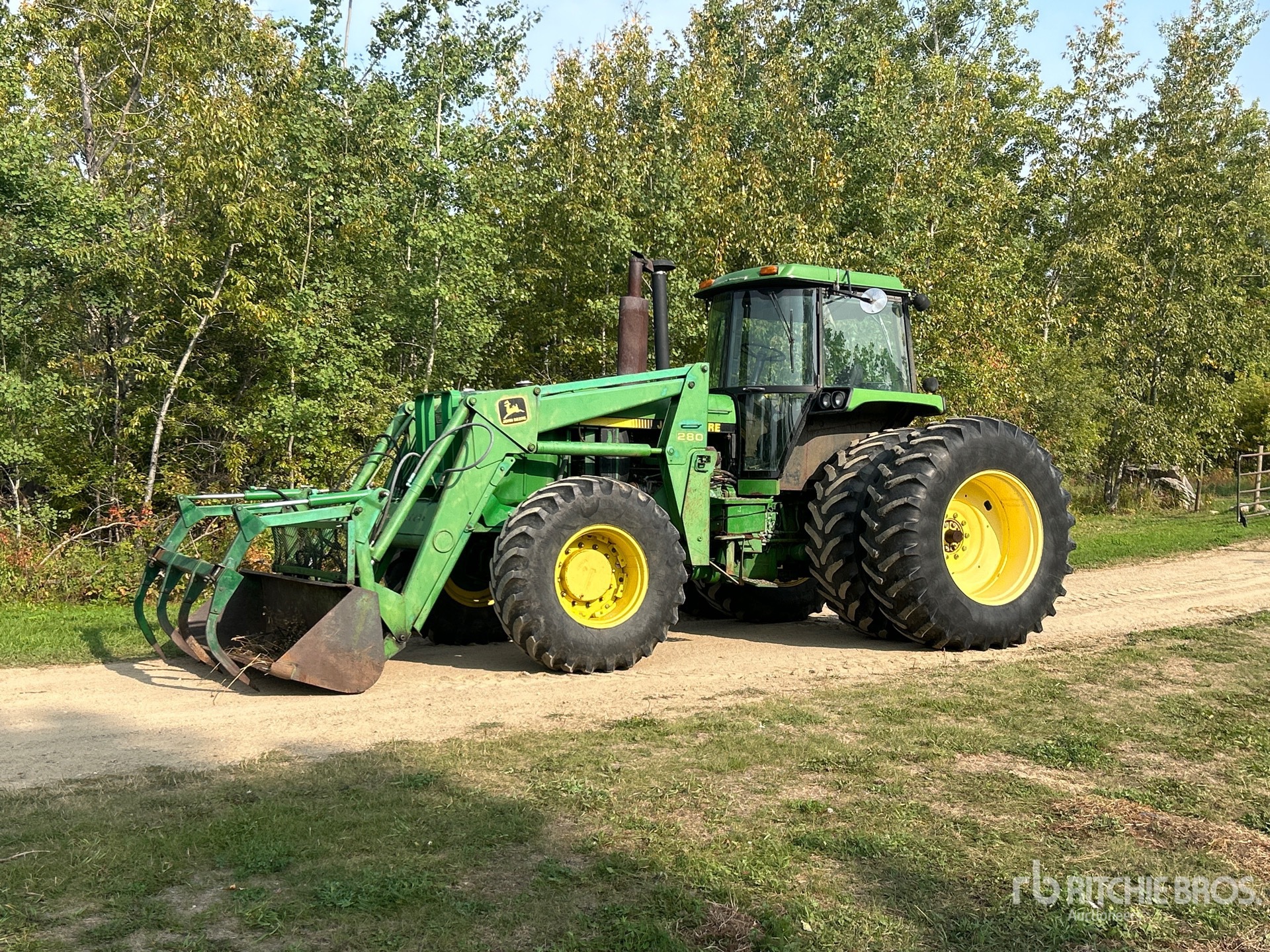 1990 John Deere 4555 2WD Tractor Agrícola