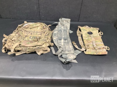 (25) Assault Packs, (6) Molded Waist Belts & Assorted Items