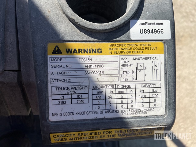 MONTACARGAS 2020 MITSUBISHI FGC18N